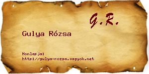 Gulya Rózsa névjegykártya